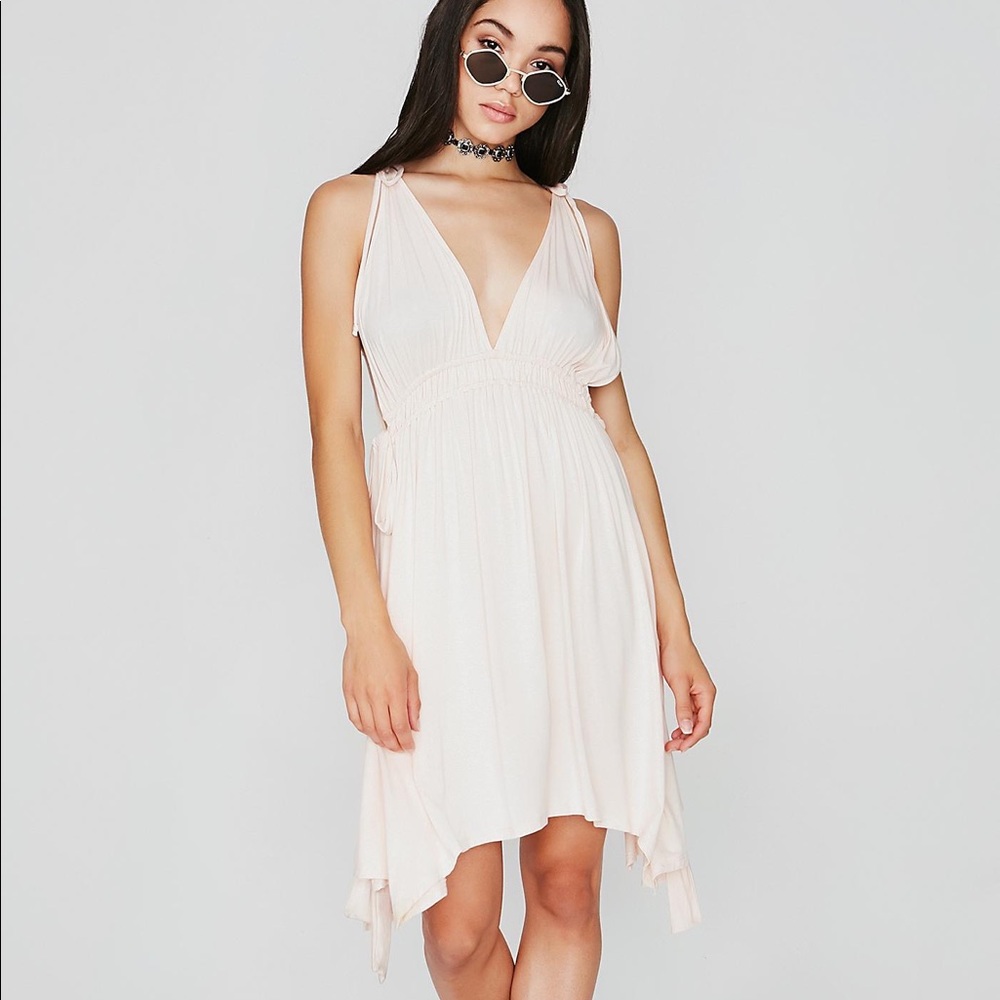 Blush hummingbird swing dress